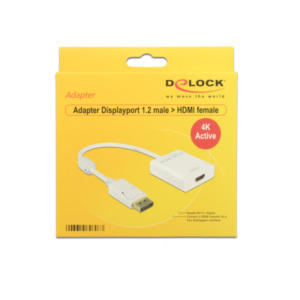 DeLOCK 62608 video kabel adapter 0,2 m DisplayPort HDMI Type A (Standaard) Wit