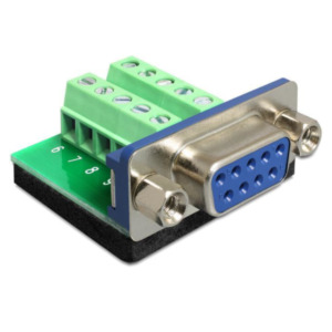 DeLOCK 65268 tussenstuk voor kabels Sub-D 9 pin Terminal block 10 pin Groen