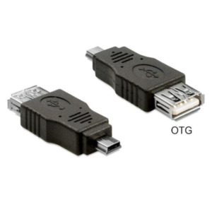 DeLOCK 65399 tussenstuk voor kabels mini USB A USB A Zwart