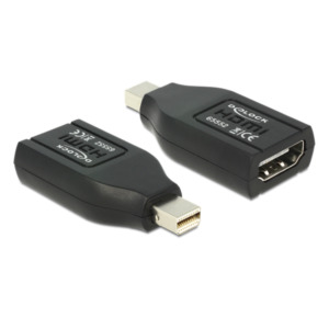 DeLOCK 65552 tussenstuk voor kabels mini Displayport HDMI Zwart