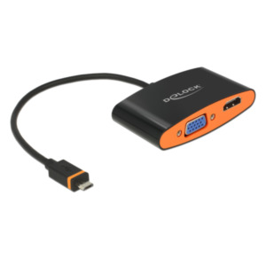 DeLOCK 65561 USB grafische adapter 1920 x 1080 Pixels Zwart, Oranje