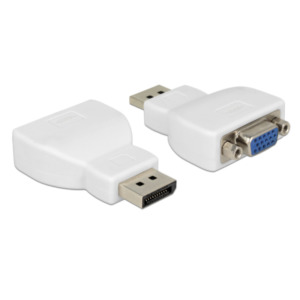 DeLOCK 65568 tussenstuk voor kabels DisplayPort VGA Wit