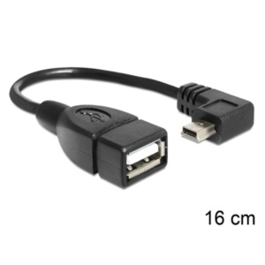 DeLOCK 83245 USB-kabel 0,16 m USB A Mini-USB B Zwart