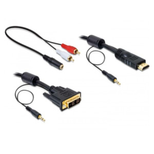 DeLOCK 84455 video kabel adapter 2 m DVI-D HDMI Zwart