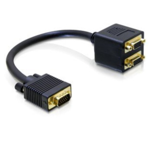 DeLOCK Adapter VGA male to 2x VGA female VGA kabel 0,2 m VGA (D-Sub) 2 x VGA (D-Sub)