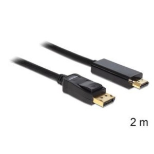 DeLOCK Cable Displayport > HDMI m/m 2m Zwart