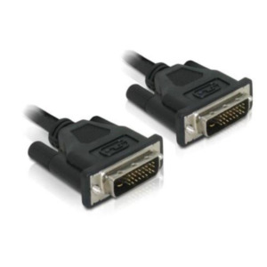 DeLOCK DVI 24+1 Cable 0.5m male/male DVI kabel 0,5 m DVI-D Zwart