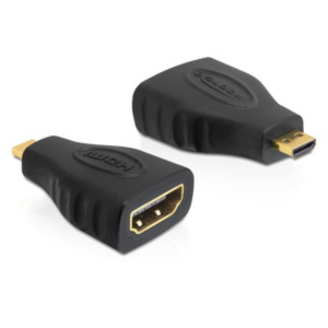 DeLOCK HDMI micro D/HDMI A HDMI mirco D Zwart