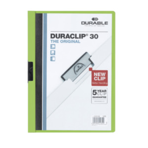Durable Duraclip 30 PVC Groen, Transparant stofklepmap