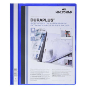 Durable DURAPLUS Blauw, Transparant map