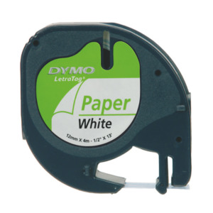 Dymo 12mm LetraTAG Paper tape labelprinter-tape
