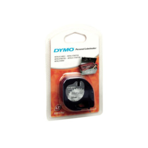 Dymo S0721730 labelprinter-tape Zwart op metallic