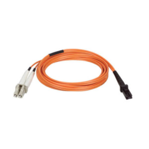 Eaton Tripp Lite N314-02M InfiniBand en Glasvezelkabel 2 m MT-RJ 2x LC OFNR Beige, Zwart, Oranje