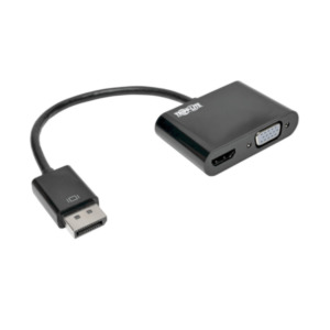 Eaton Tripp Lite P136-06N-HVV2BP video kabel adapter 0,15 m DisplayPort HDMI + VGA (D-Sub) Zwart