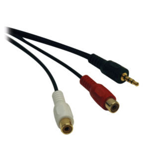 Eaton Tripp Lite P315-06N audio kabel 0,15 m 3.5mm 2 x RCA Zwart, Rood, Wit