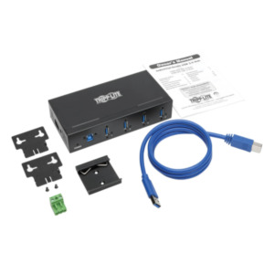 Eaton Tripp Lite U360-004-IND interface hub USB 3.2 Gen 1 (3.1 Gen 1) Type-B 5000 Mbit/s Zwart