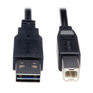 Eaton Tripp Lite UR022-003 USB-kabel USB 2.0 0,91 m USB A USB B Zwart