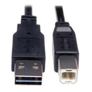 Eaton Tripp Lite UR022-010 USB-kabel USB 2.0 3,05 m USB A USB B Zwart