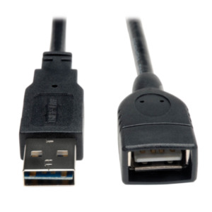 Eaton Tripp Lite UR024-001 USB-kabel USB 2.0 0,3 m USB A Zwart