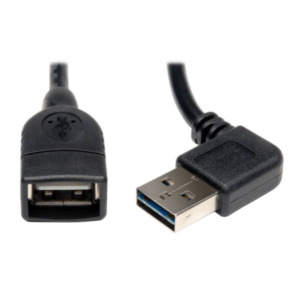 Eaton Tripp Lite UR024-18N-RA USB-kabel USB 2.0 0,46 m USB A Zwart