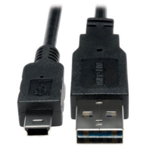 Eaton Tripp Lite UR030-001 USB-kabel USB 2.0 0,3 m USB A Mini-USB B Zwart