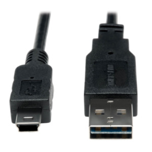 Eaton Tripp Lite UR030-003 USB-kabel USB 2.0 0,91 m USB A Mini-USB B Zwart