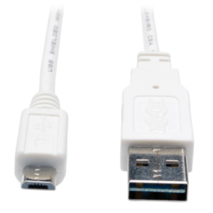 Eaton Tripp Lite UR050-003-WH USB-kabel USB 2.0 0,91 m USB A Micro-USB B Wit