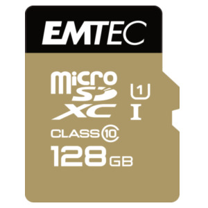 Emtec microSD Class10 Gold+ 128GB flashgeheugen