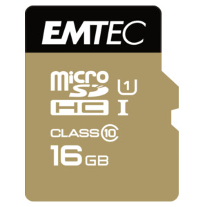 Emtec microSD Class10 Gold+ 16GB flashgeheugen