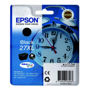 Epson Alarm clock 27XL DURABrite Ultra inktcartridge 1 stuk(s) Origineel Hoog (XL) rendement Zwart