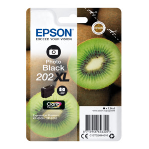 Epson Kiwi Singlepack Photo Black 202XL Claria Premium Ink