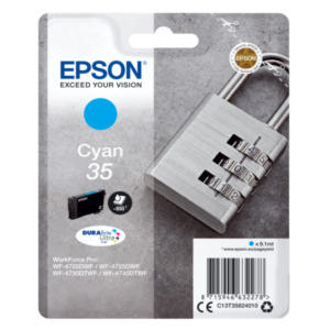 Epson Padlock Singlepack Cyan 35 DURABrite Ultra Ink