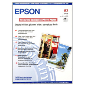 Epson Premium Semigloss Photo Paper, DIN A3, 251g/m², 20 Vel