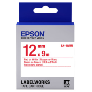 Epson Standard Tape - LK-4WRN Std Red/Wht 12/9