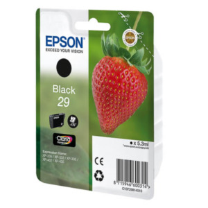 Epson Strawberry 29 K inktcartridge 1 stuk(s) Origineel Normaal rendement Zwart