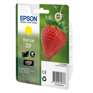 Epson Strawberry 29 Y inktcartridge 1 stuk(s) Origineel Normaal rendement Geel