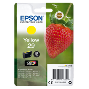 Epson Strawberry 29 Y inktcartridge 1 stuk(s) Origineel Normaal rendement Geel