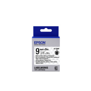 Epson Strong Adhesive Tape - LK-3TBW Strng adh Blk/Clear 9/9