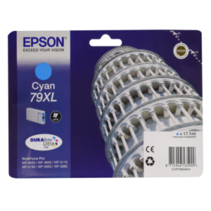 Epson Tower of Pisa Singlepack Cyan 79XL DURABrite Ultra Ink