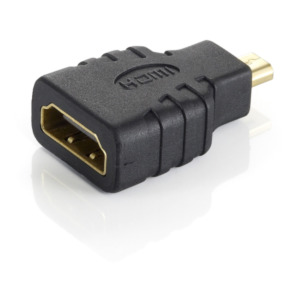 Equip 118915 tussenstuk voor kabels microHDMI HDMI Zwart