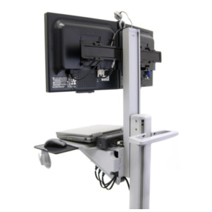 Ergotron Neo-Flex Dual WideView WorkSpace Vlakke paneel Multimedia cart Grijs