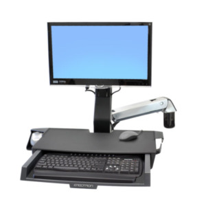 Ergotron StyleView Sit-Stand Combo Arm with Worksurface flat panel bureau steun 61 cm (24") Muur