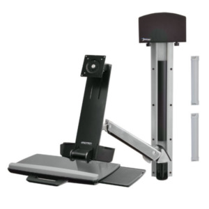 Ergotron Styleview Sit-Stand Combo System flat panel bureau steun 61 cm (24") Muur Aluminium