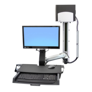 Ergotron StyleView Sit-Stand Combo System with Worksurface 61 cm (24") Muur