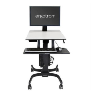 Ergotron WorkFit-C, Single HD Sit-Stand Workstation Multimedia cart Zwart, Grijs
