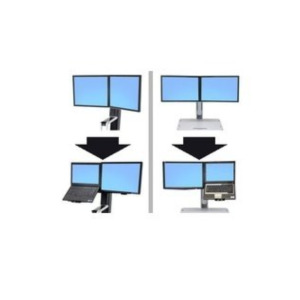 Ergotron WorkFit Convert-to-LCD & Laptop Kit from Dual Displays 50,8 cm (20") Bureau