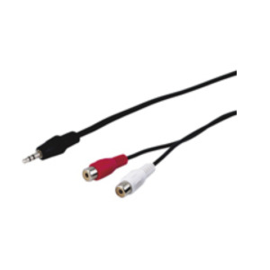 Fisher Price Goobay 50116 audio kabel 1,5 m 3.5mm 2 x RCA Zwart, Rood, Wit