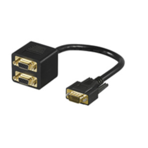 Goobay 1 x SVGA / 2 x SVGA VGA kabel VGA (D-Sub) 2 x VGA (D-Sub) Zwart