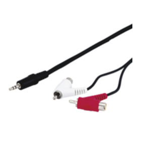 Goobay 50213 audio kabel 1,5 m 3.5mm 2 x RCA Zwart, Rood, Wit