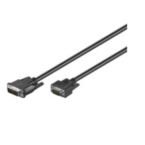 Goobay 50990 video kabel adapter 2 m DVI-I VGA (D-Sub) Zwart